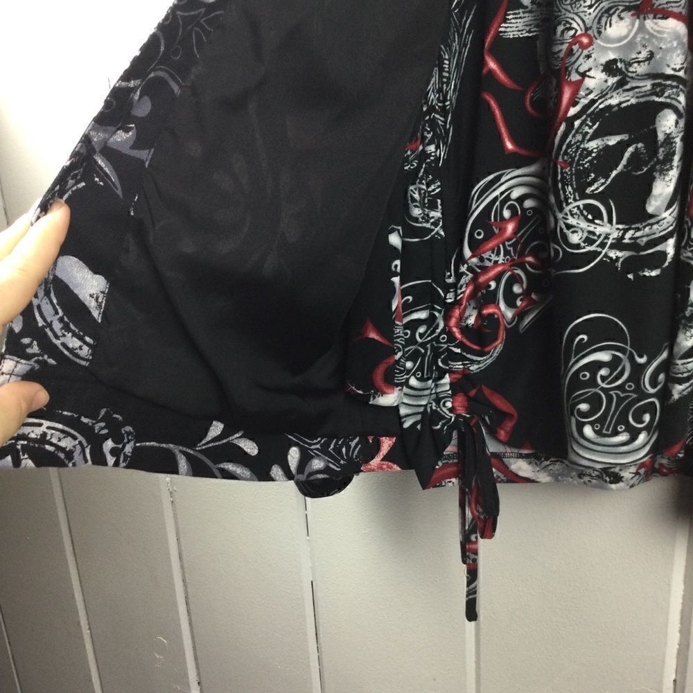 Kaktus Black‎ Graphic Jacket (M) & Matching Cinch Side Blouse (L), Vintage Set - Picture 8 of 14